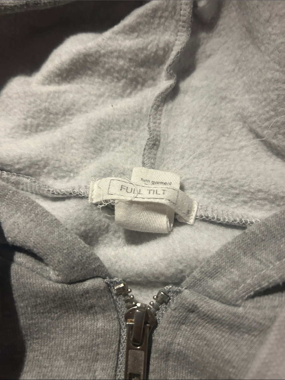 Full Tilt Light Gray Full-Zip Hooded Sweater - Men's - Picture 2 of 2